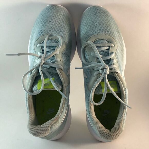 Nike Tanjun womens running shoes lace up sneakers glacier blue white size 9.5 - Picture 3 of 8